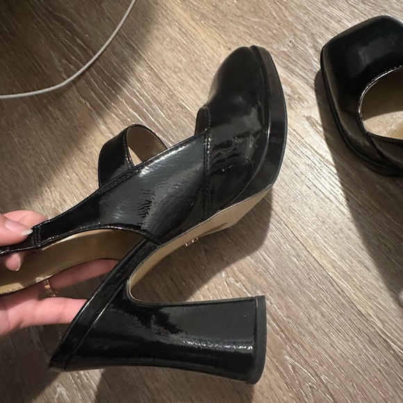 Sam edelman black patent jildie platform slingback mary jane heels size 6 - Picture 3 of 7